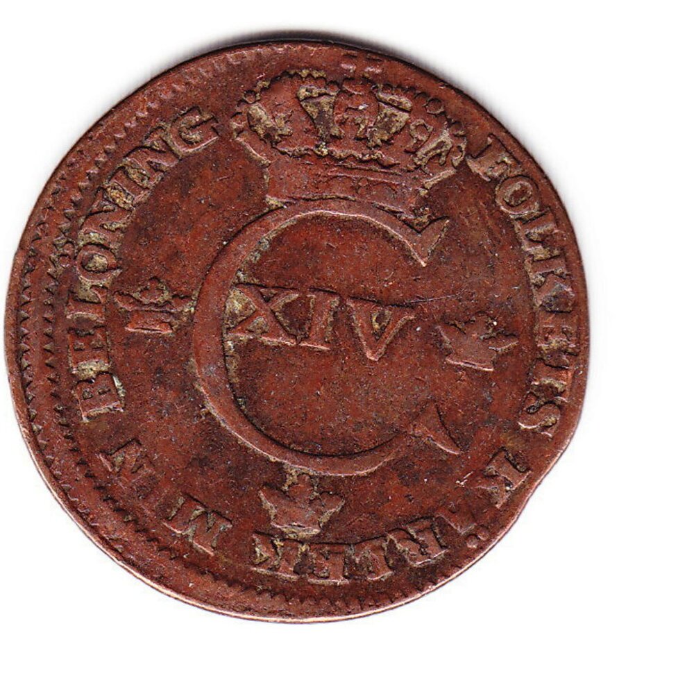 1819 Sweden 1/4 Skilling Coin (b176)